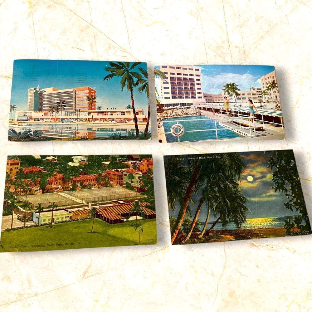 Vintage 1950s Florida Postcards Set